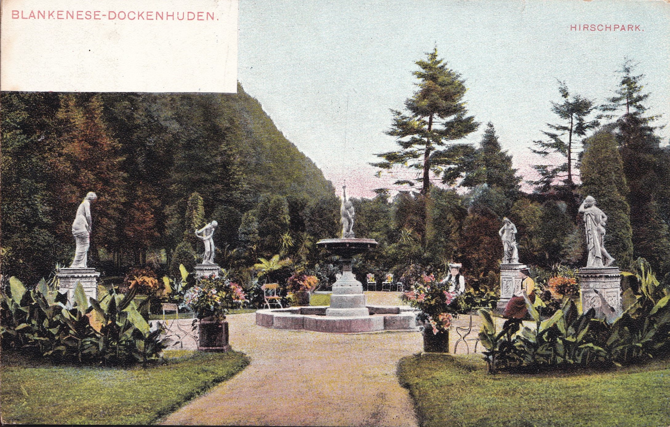 Ansichtskarte Statuenrund im Rokoko-Garten