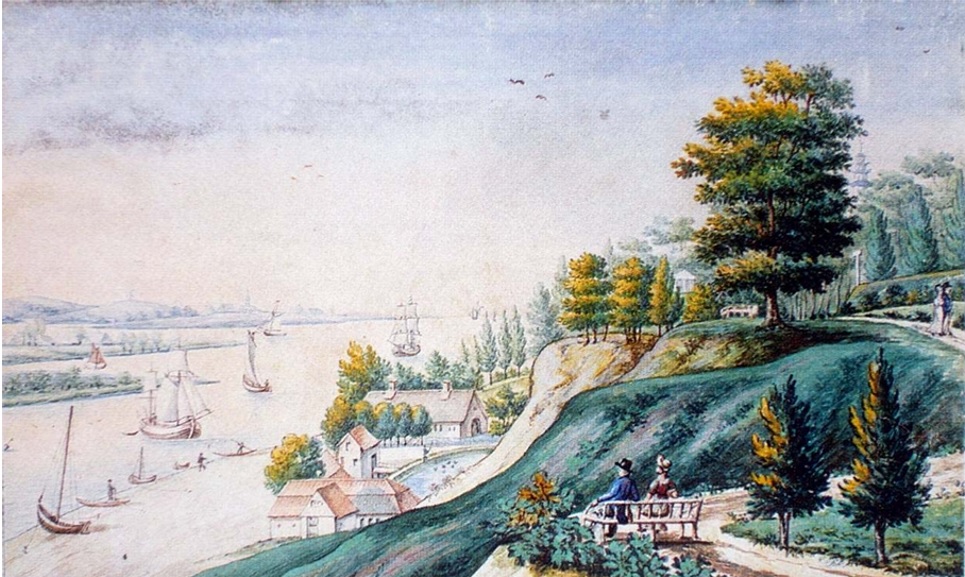 Hohes Elbufer um 1820