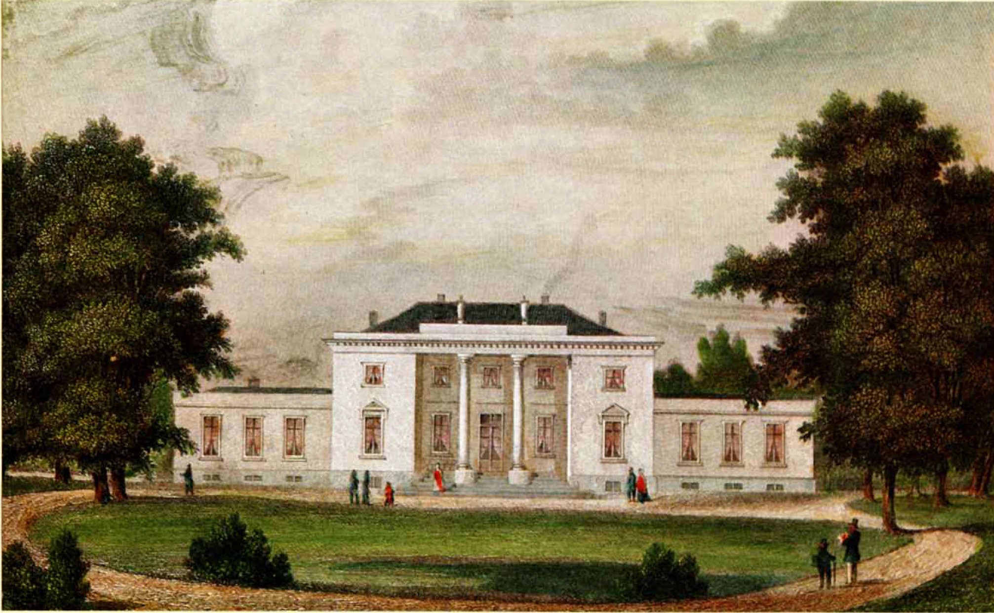 Landhaus Godeffroy (Stahlstich 1855)